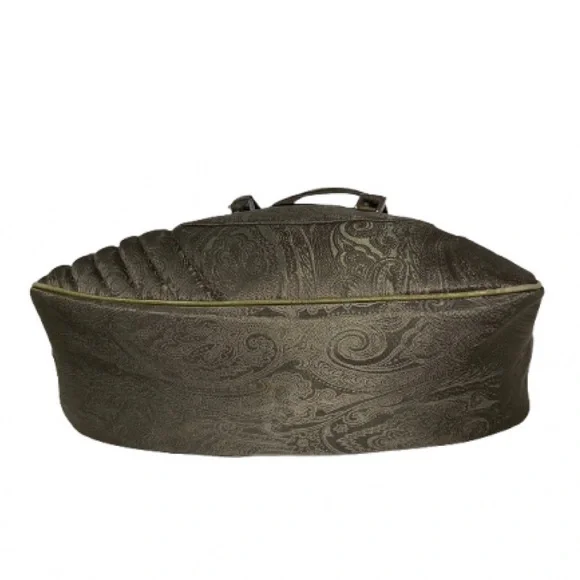 Etro Olive Green Nylon Bag 💚✨ with Leather Trim 👜Vintage vibes - Picture 5 of 7